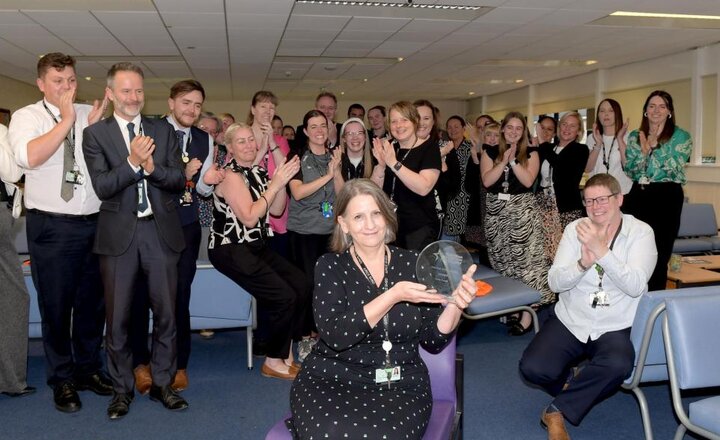 Image of Celebrating the winner of Warrington Guardian’s 'Unsung Hero Award'