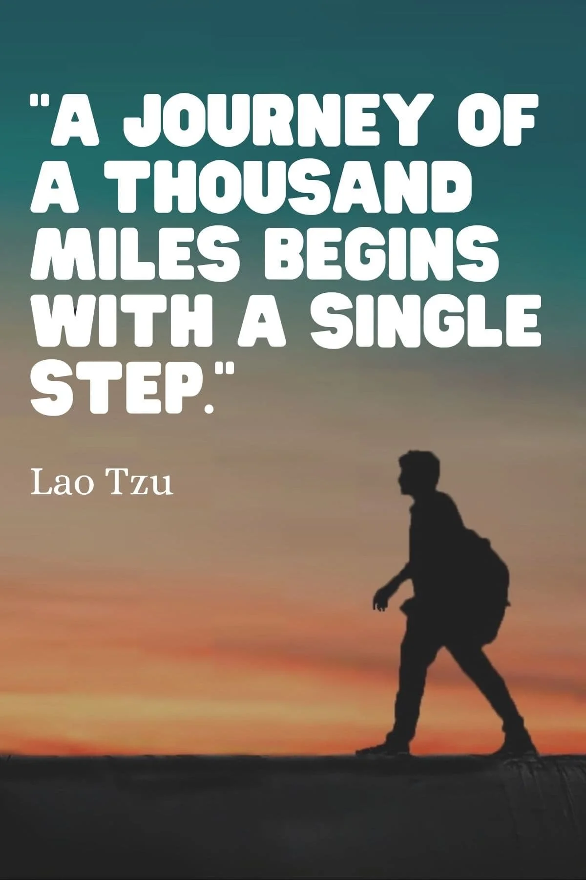 Image of 'A journey of a thousand miles begins with a single step.' Welcome Back!