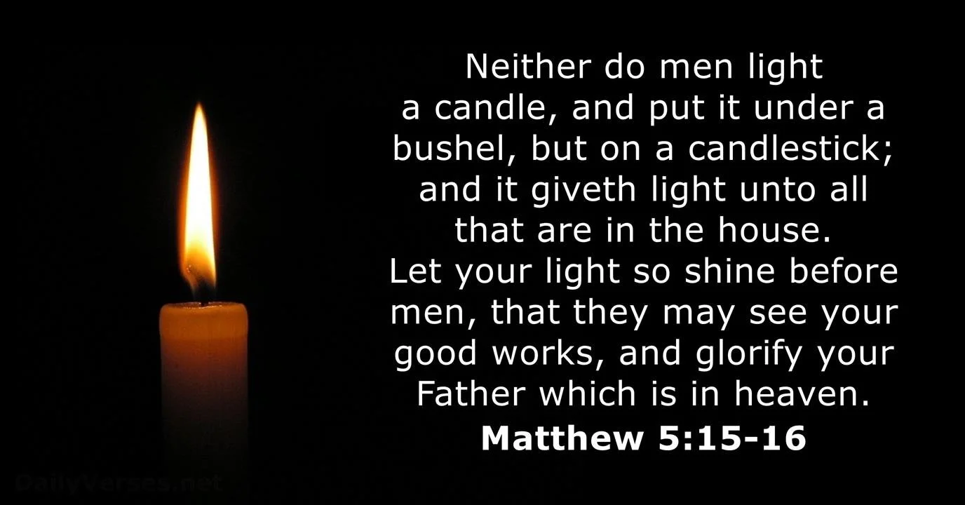 Image of Do not hide your light under a bushel, let it shine!