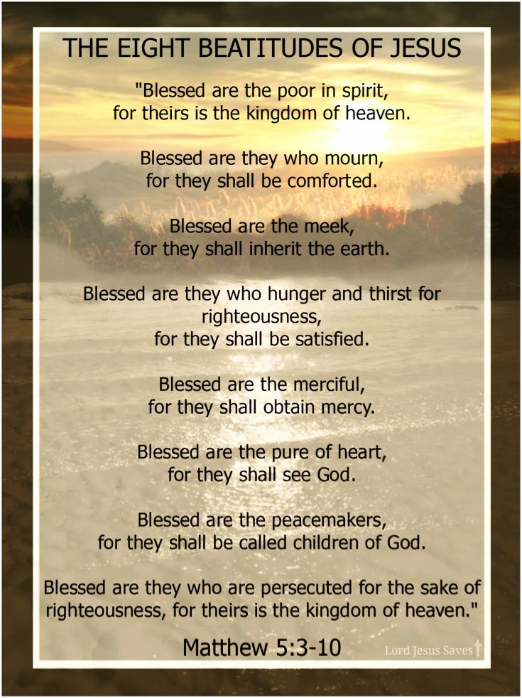 Image of “Blessed are the poor in spirit, for theirs is the kingdom of heaven...”  Matthew 5:3