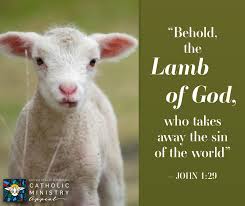Image of “Behold, the Lamb of God, who takes away the sin of the world.” John 1:29