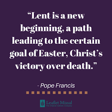 Image of 'Lent is a new beginning...' - Pope Francis