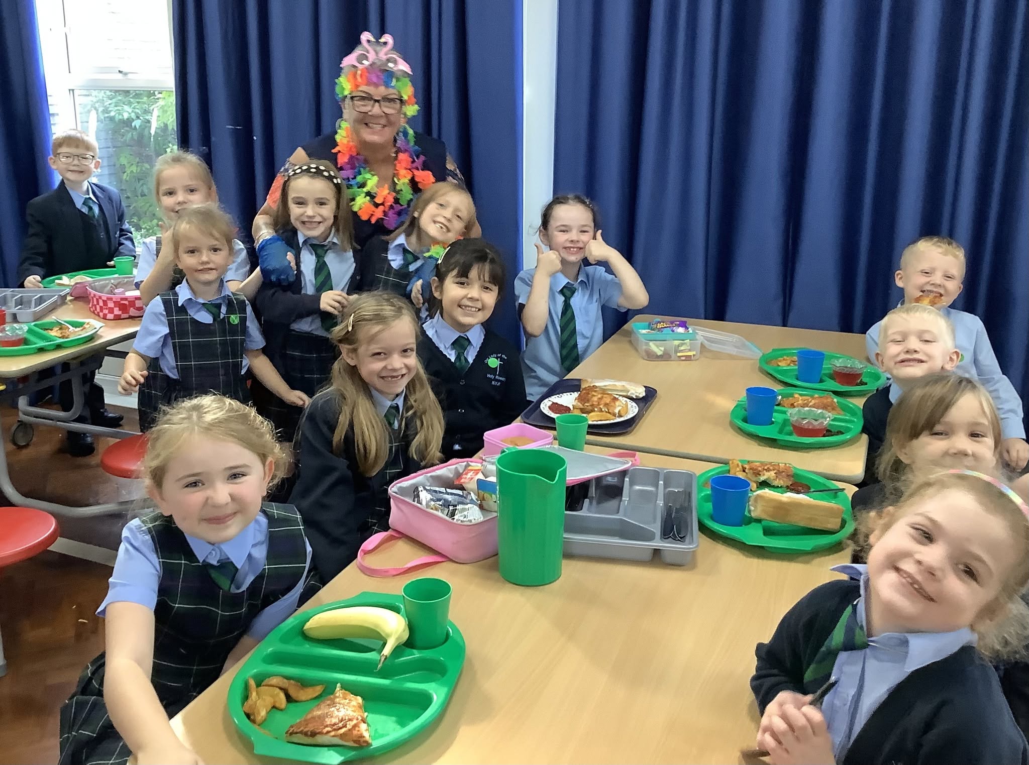 Image of Pizza Party Celebration Brings Smiles to Our Lady of the Most Holy Rosary Catholic Academy