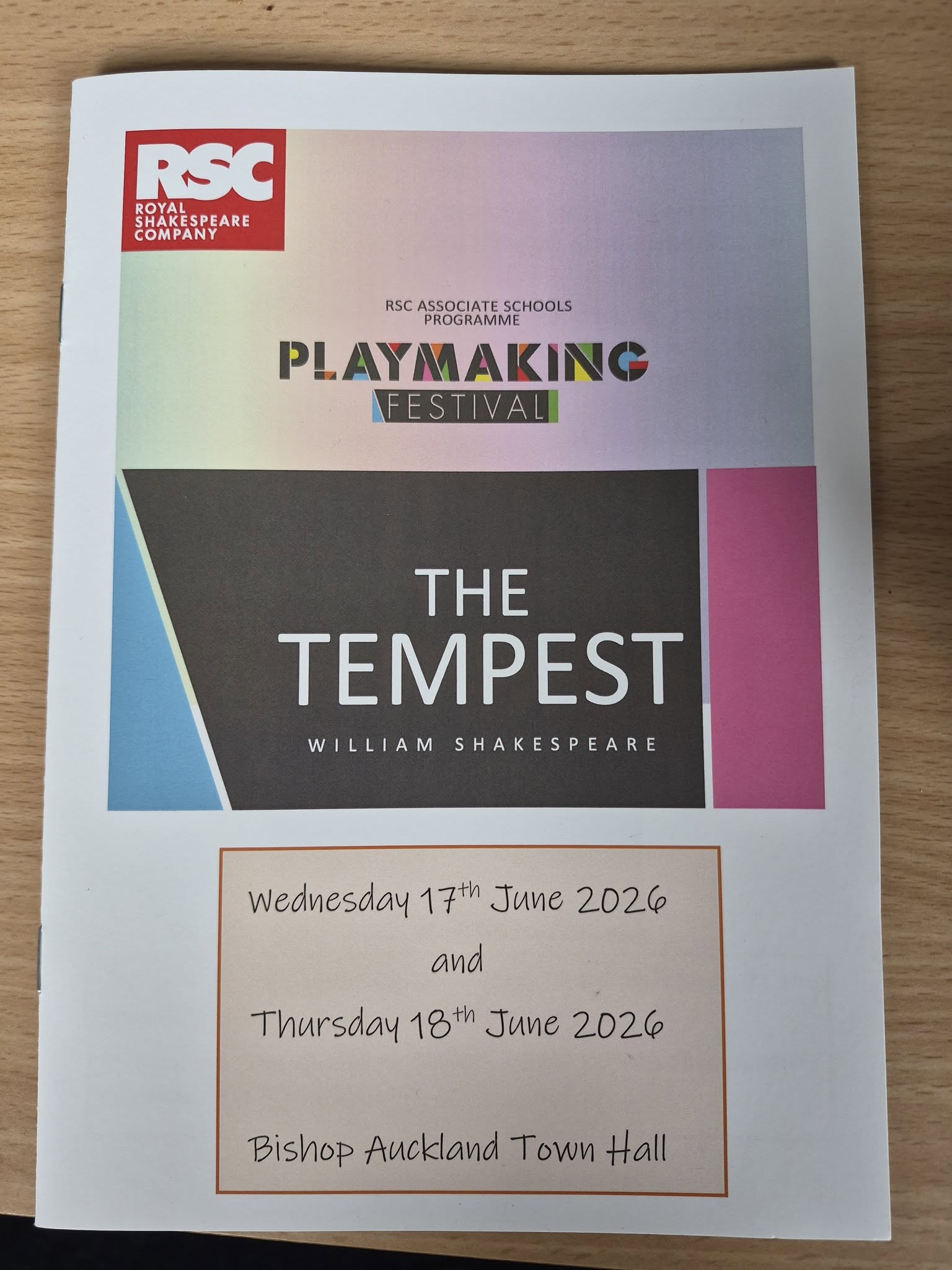 RSC Bishop Auckland Town Hall
