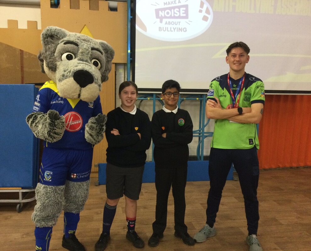 Image of Surprise visit from Wolfie for Anti-Bullying Week 