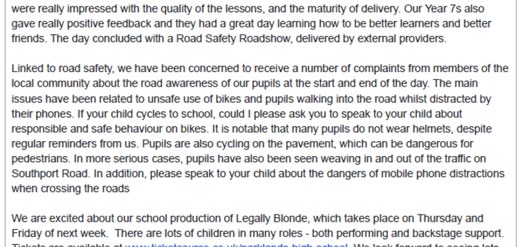 Image of Parklands Bulletin 