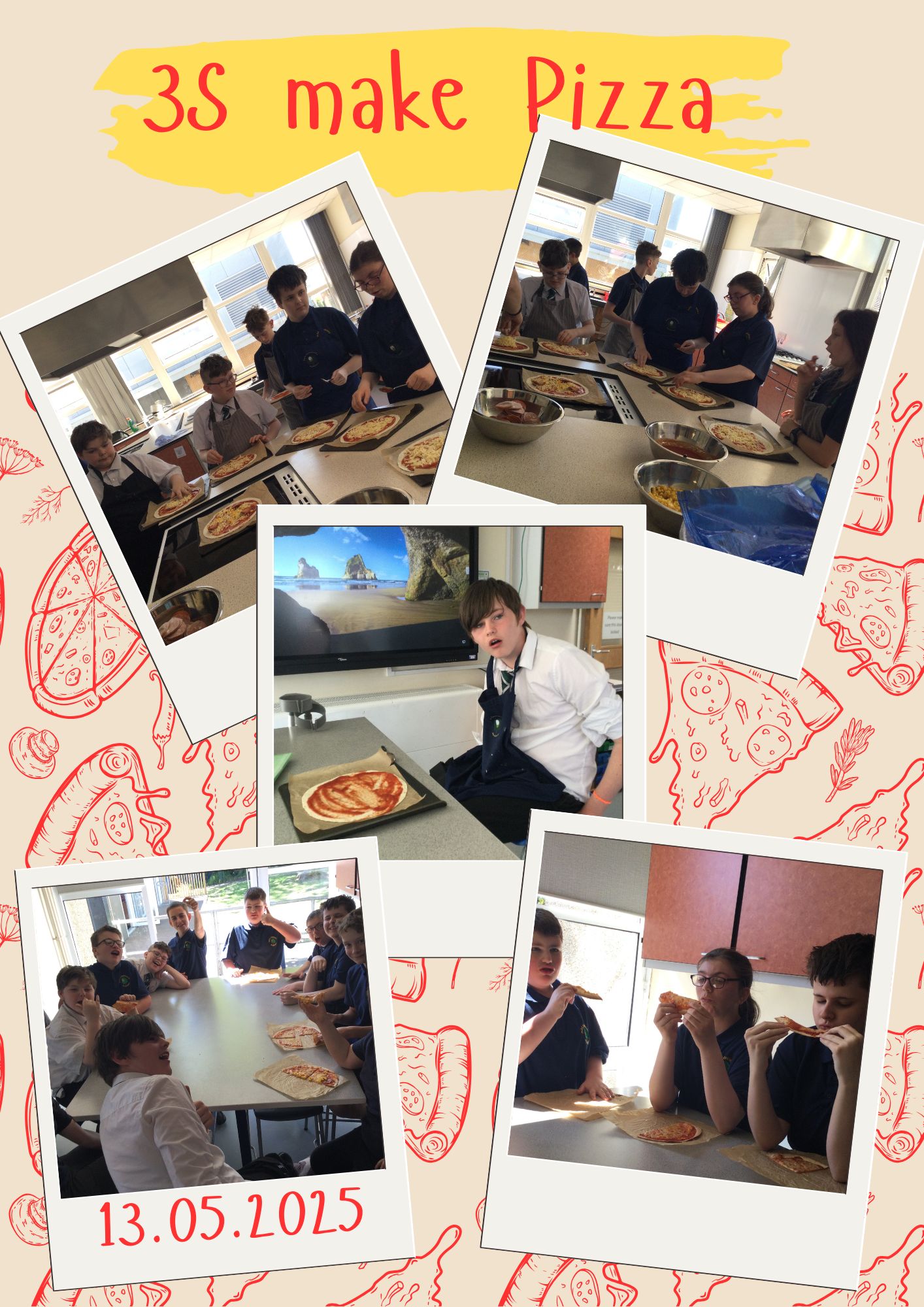 Image of Pizza making and eating!