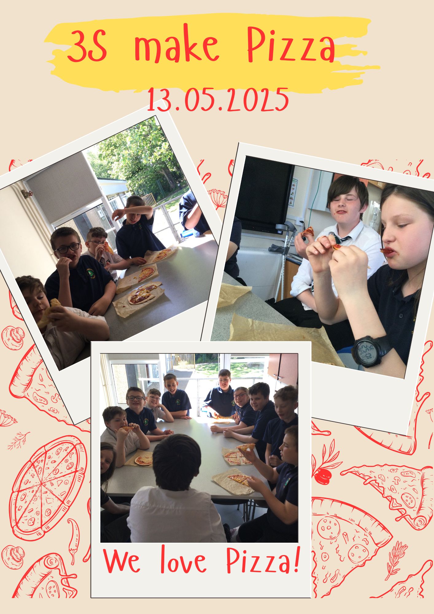 Image of Pizza making and eating part 2