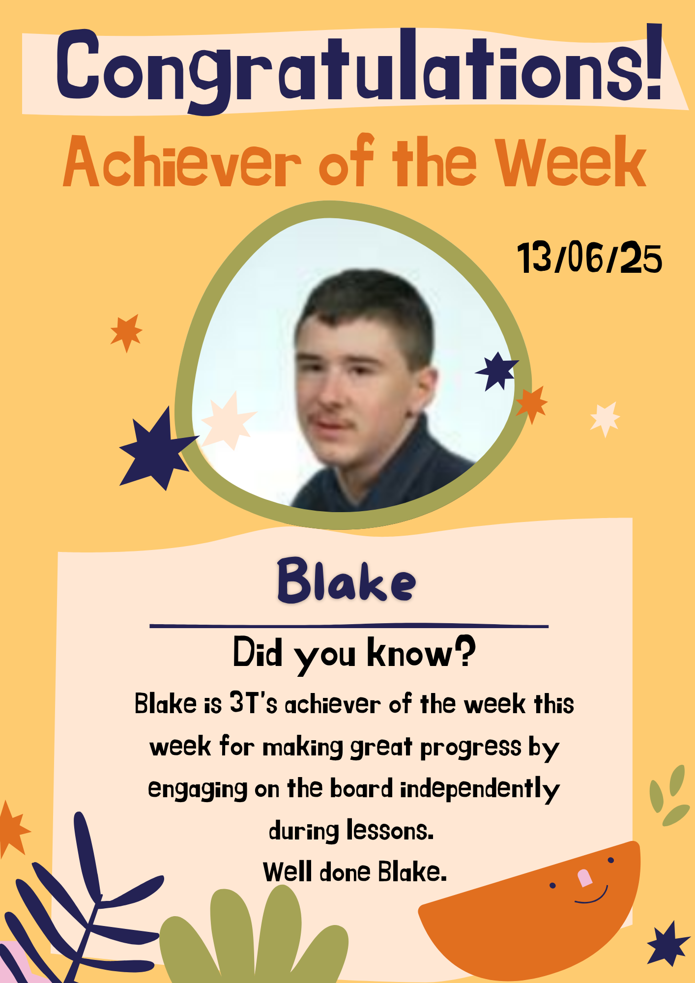 Image of ⭐️ ACHIEVER OF THE WEEK⭐️