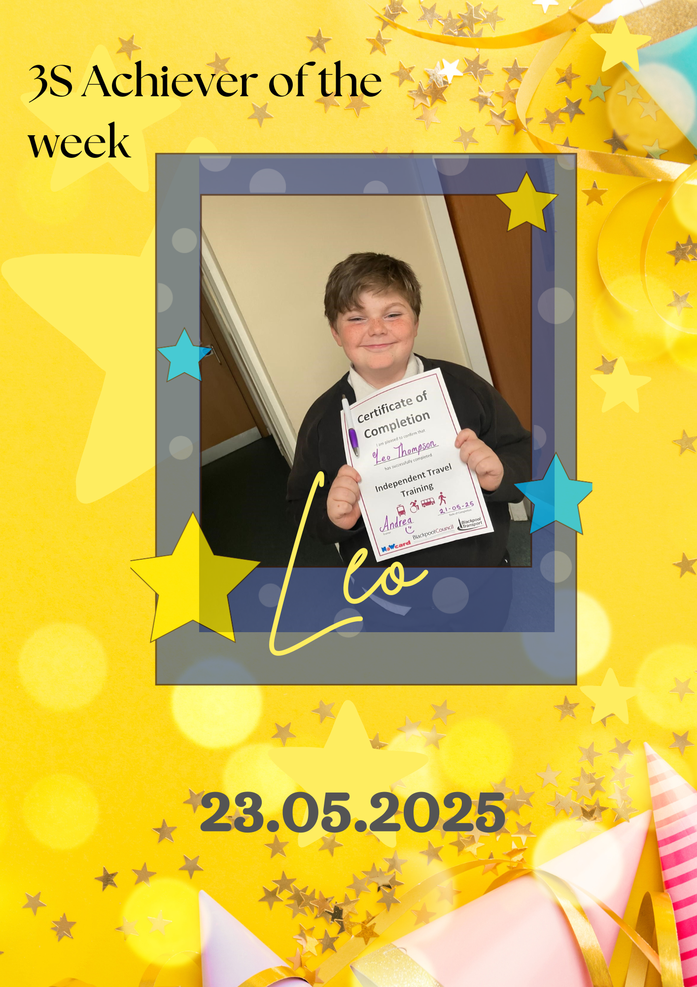 Image of Achiever of the week