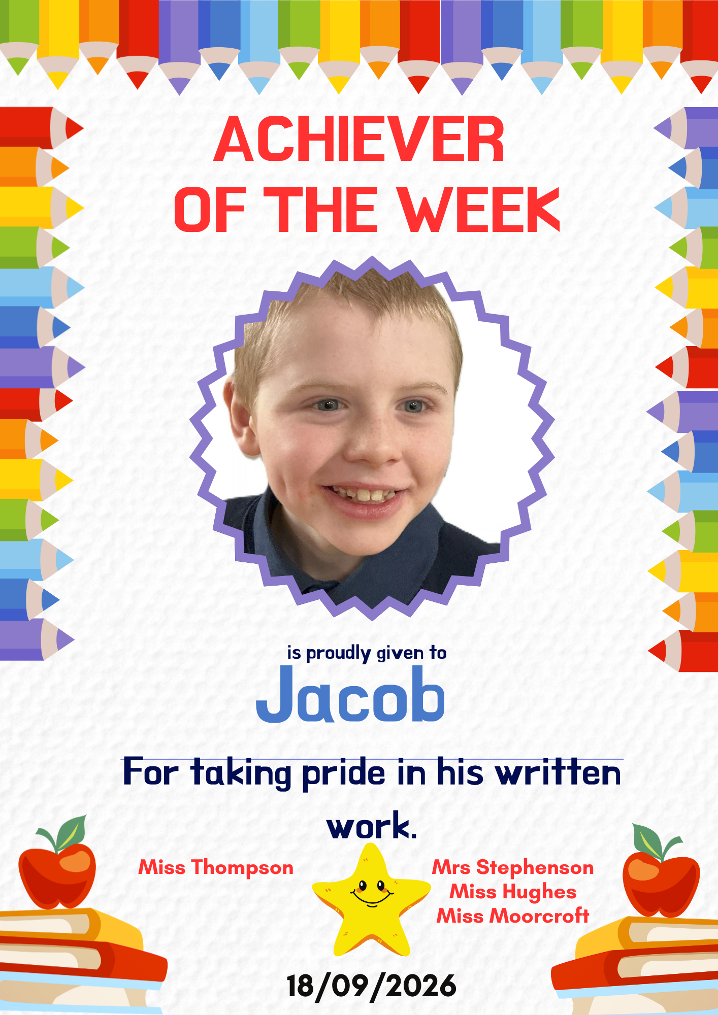 Image of Achiever of the week