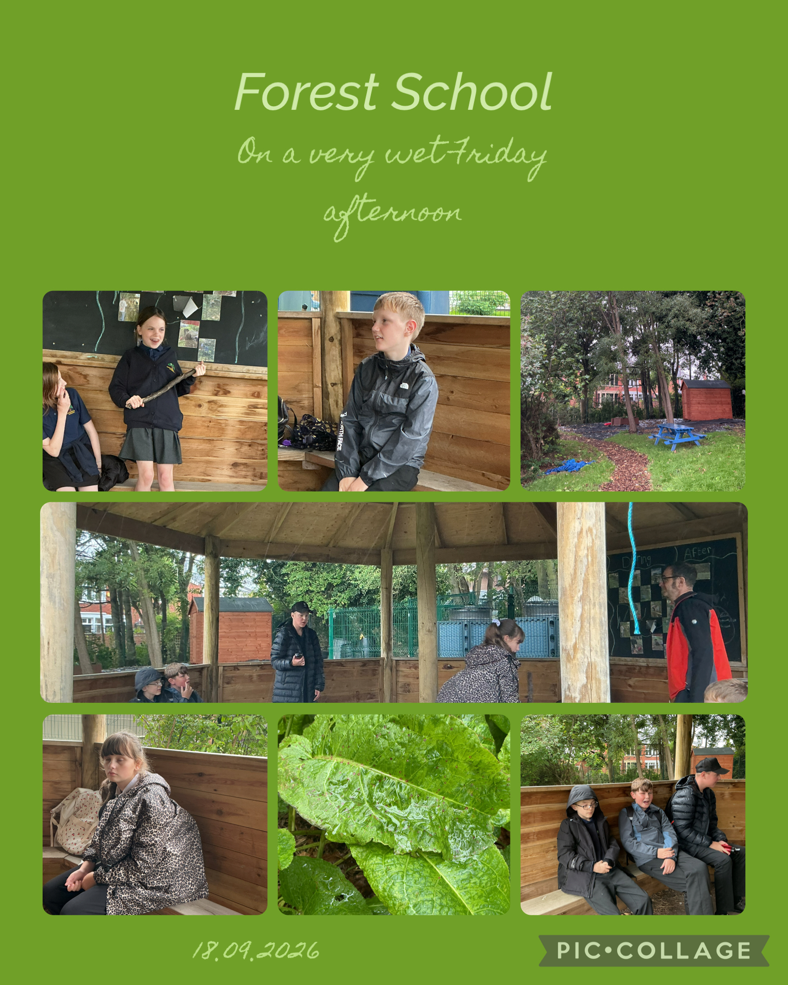 Image of A wet Friday in the forest school