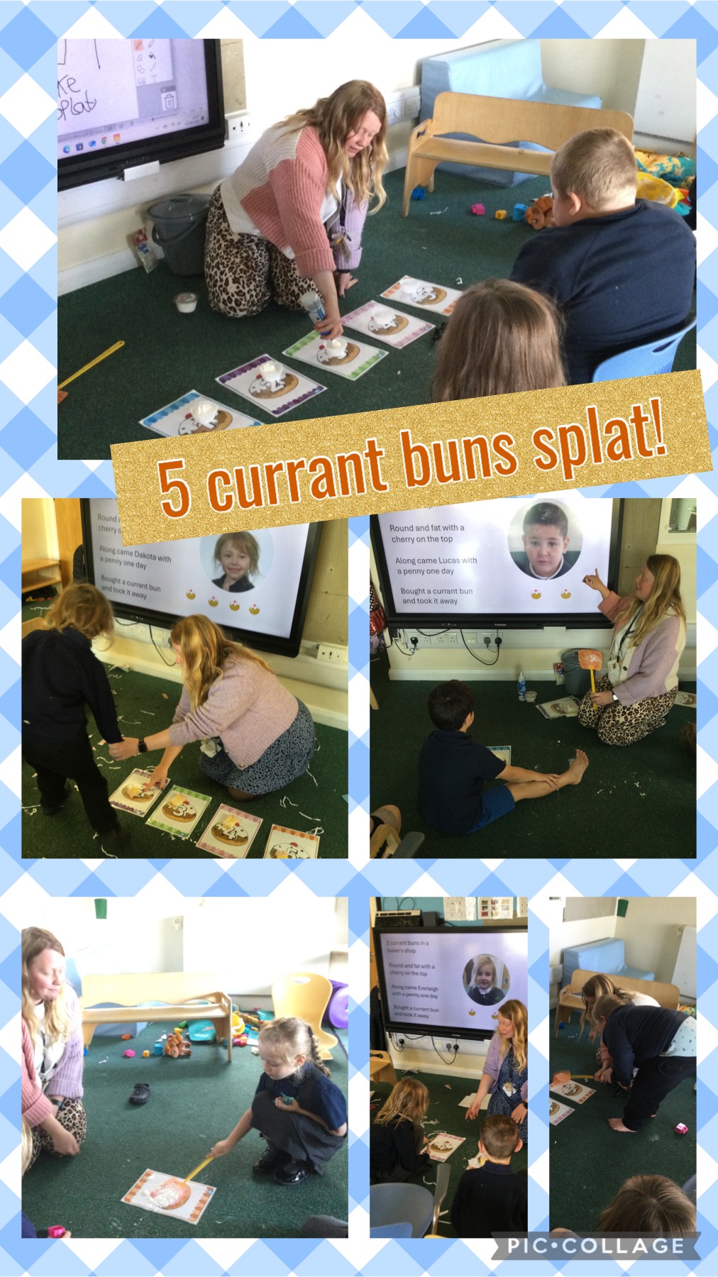 Image of 5 currant buns splat