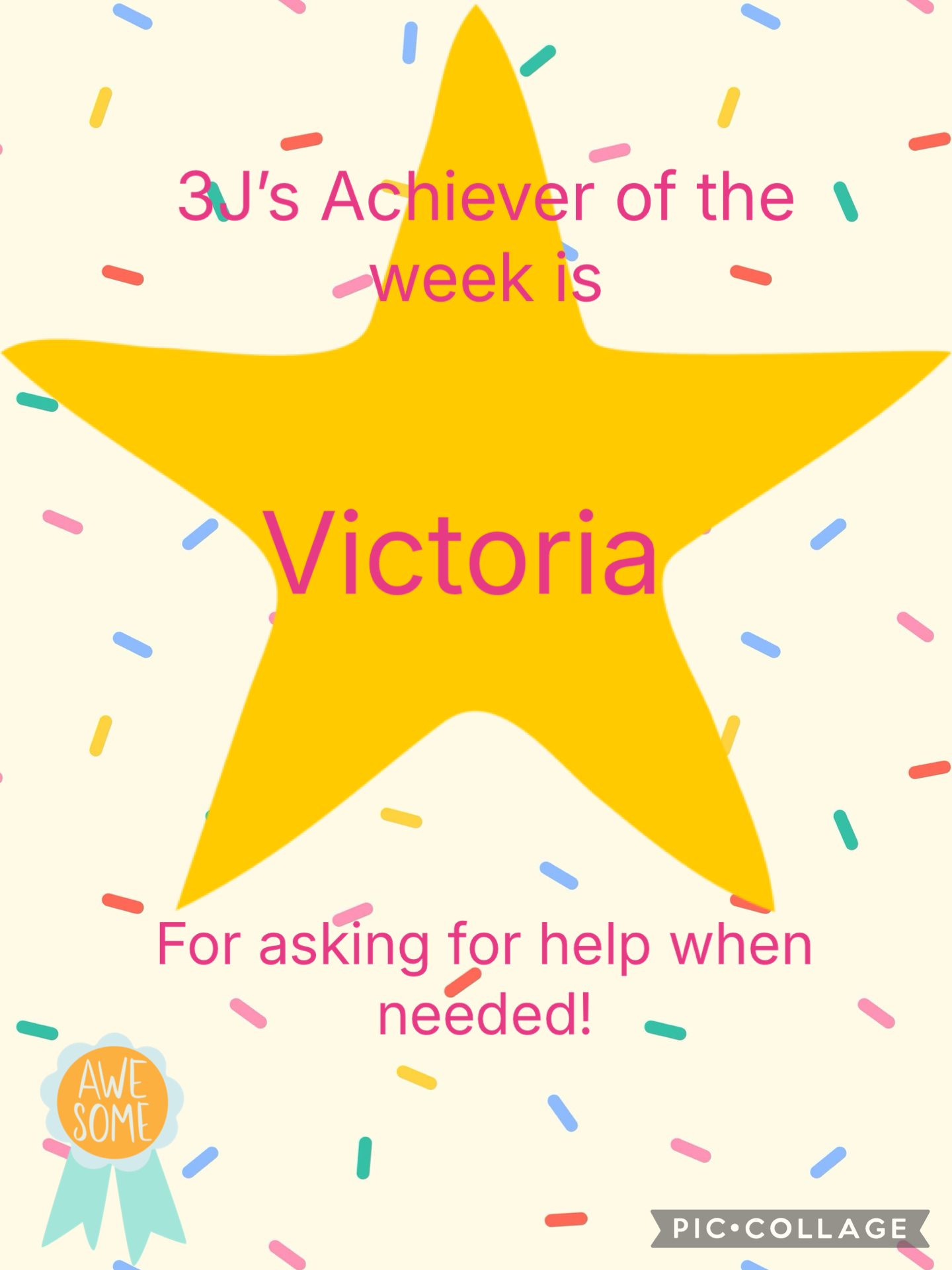 Image of Achiever of the week!