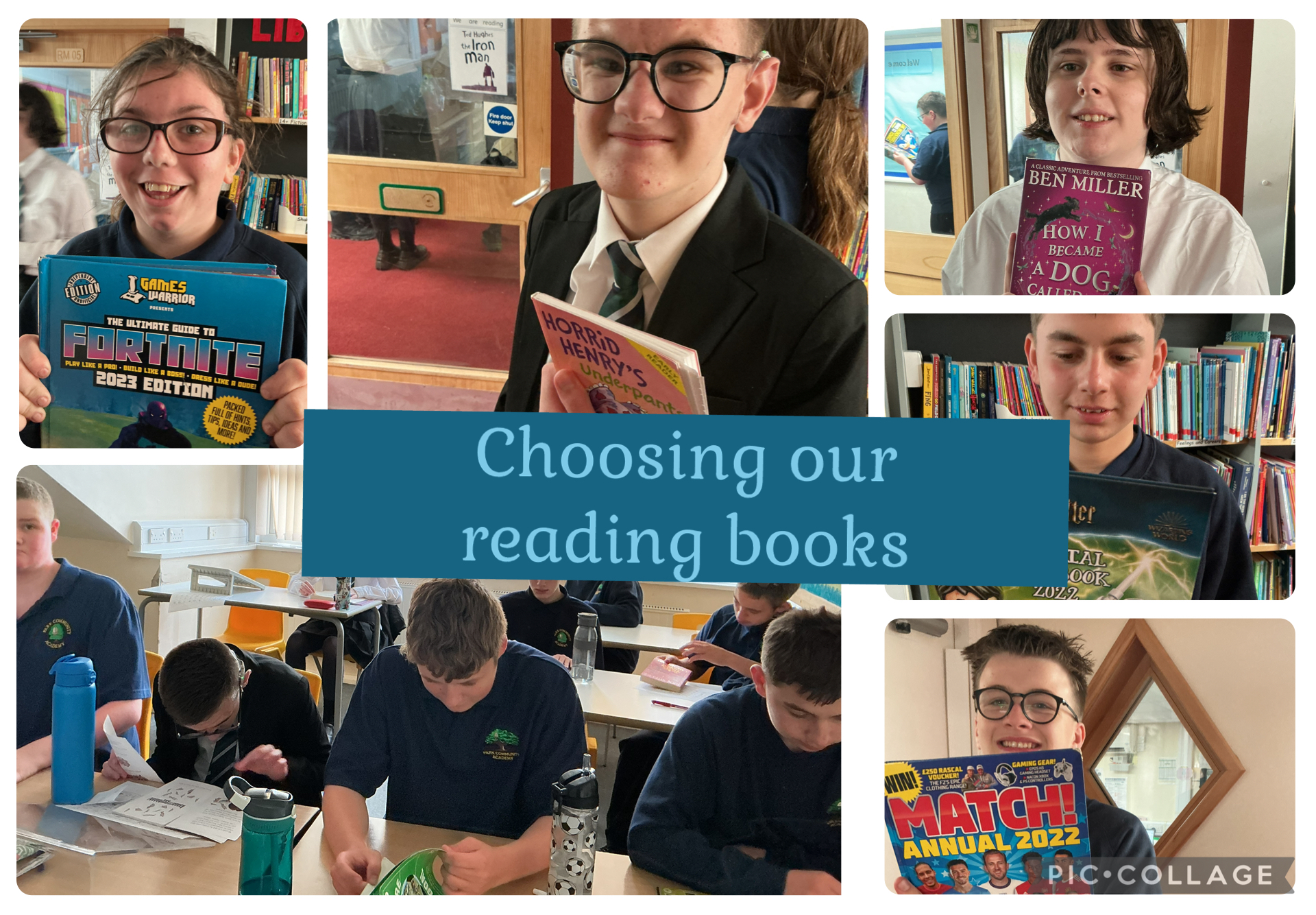 Image of Choosing reading books.