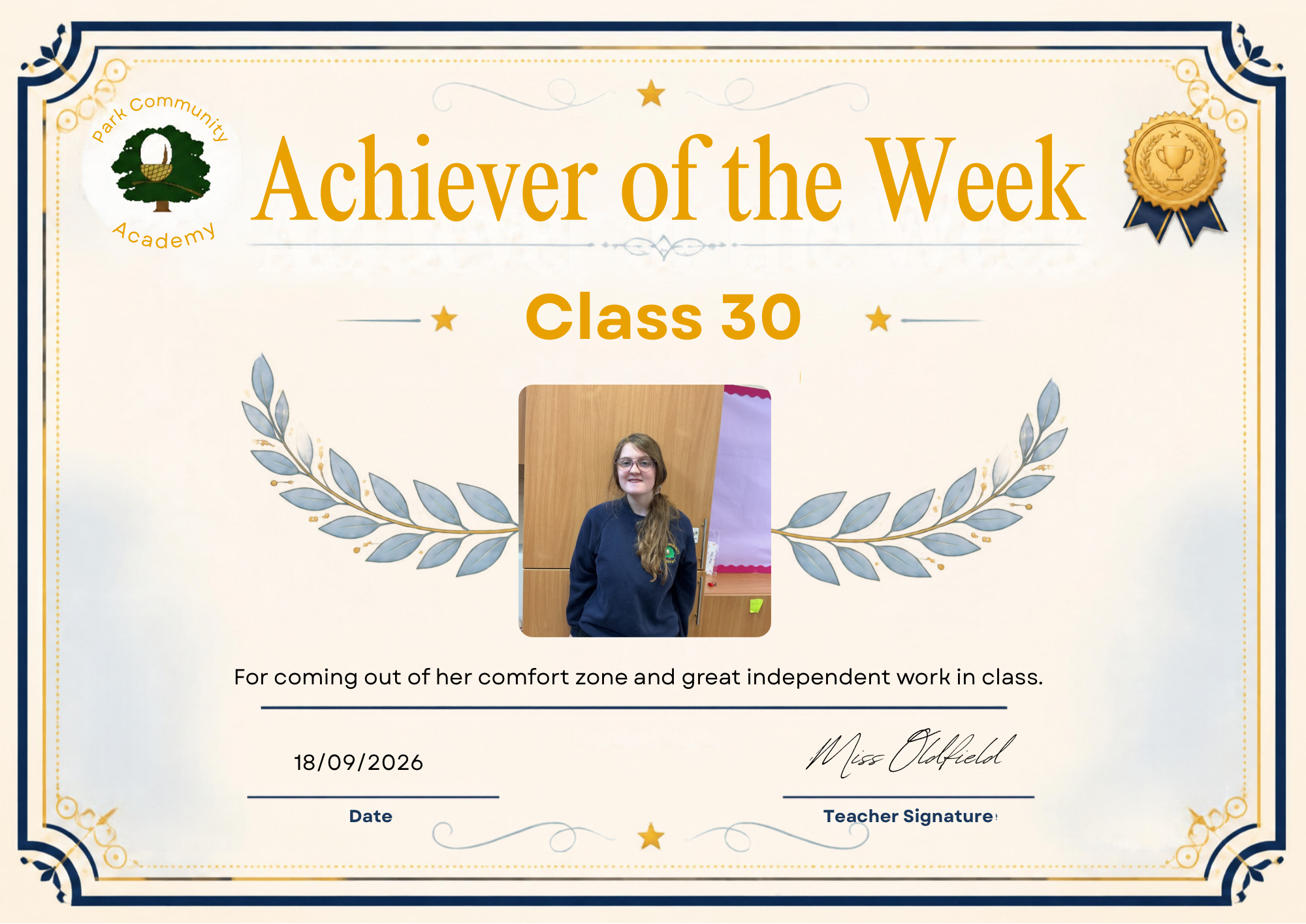 Image of 🌟 achiever of the week 🌟