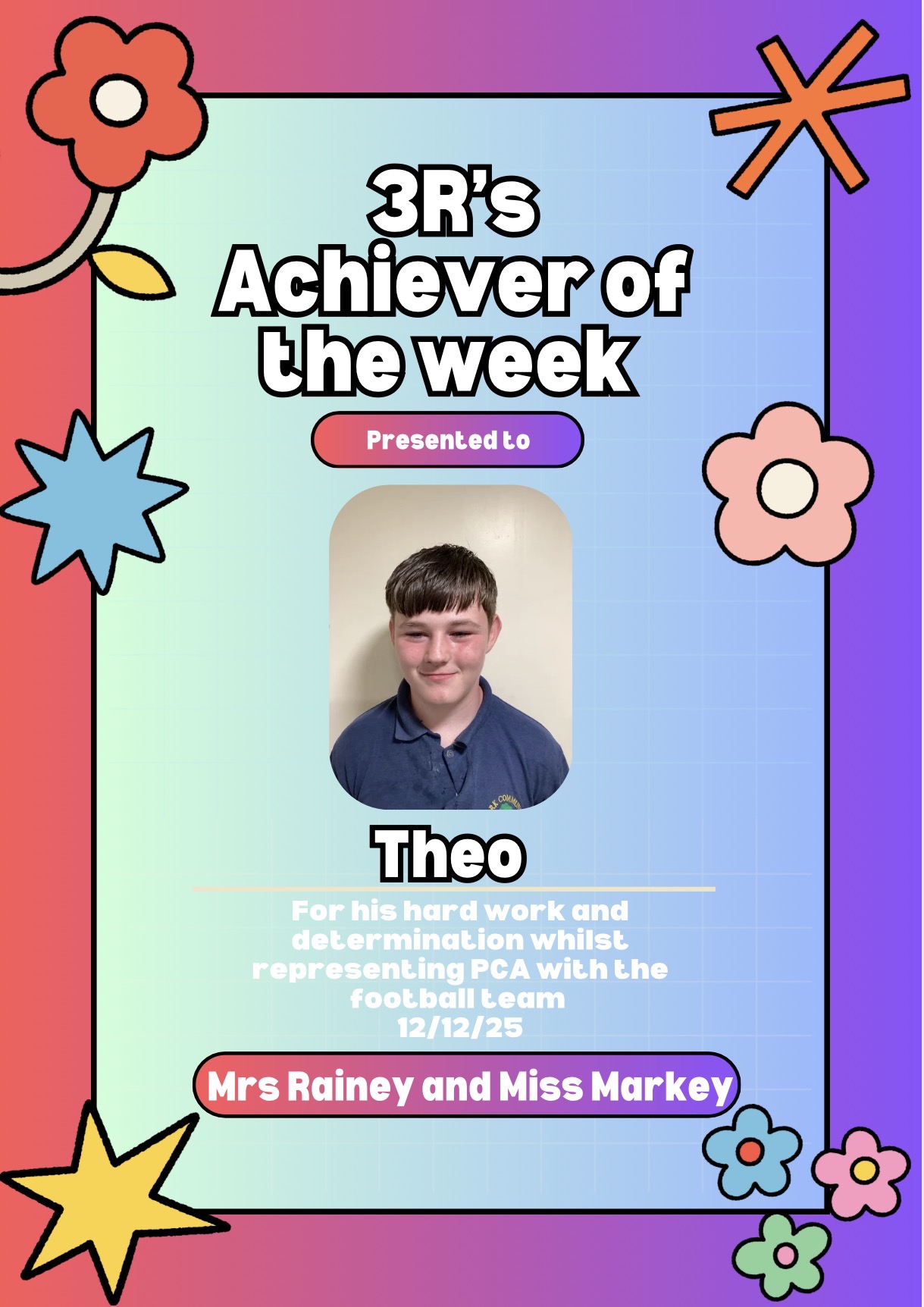 Image of Achiever of the Week