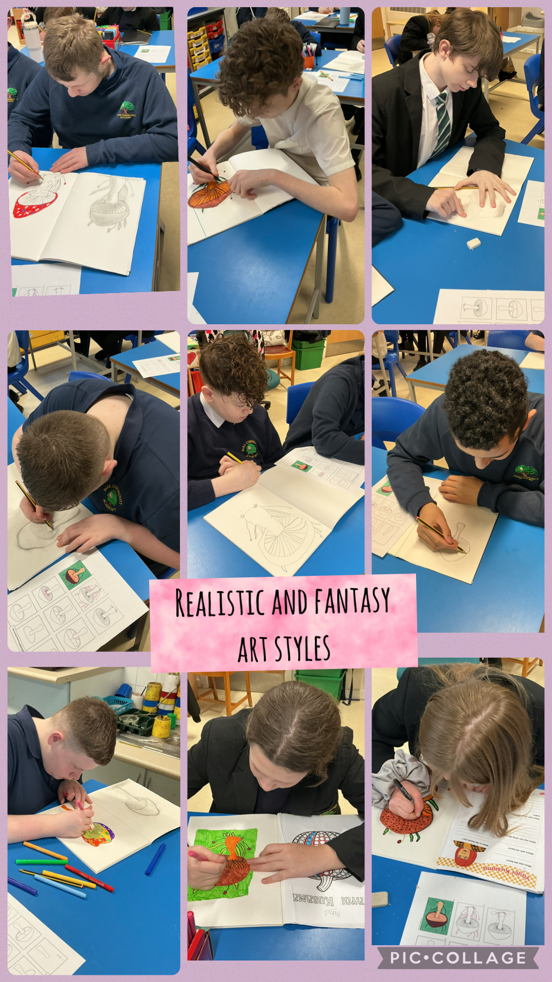 Image of Realistic and fantasy art styles.