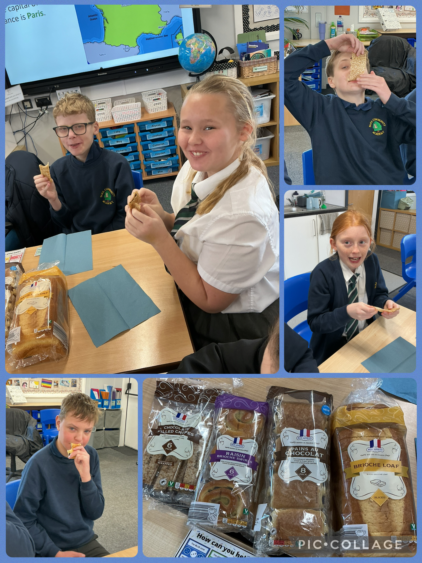 Image of Trying different French food