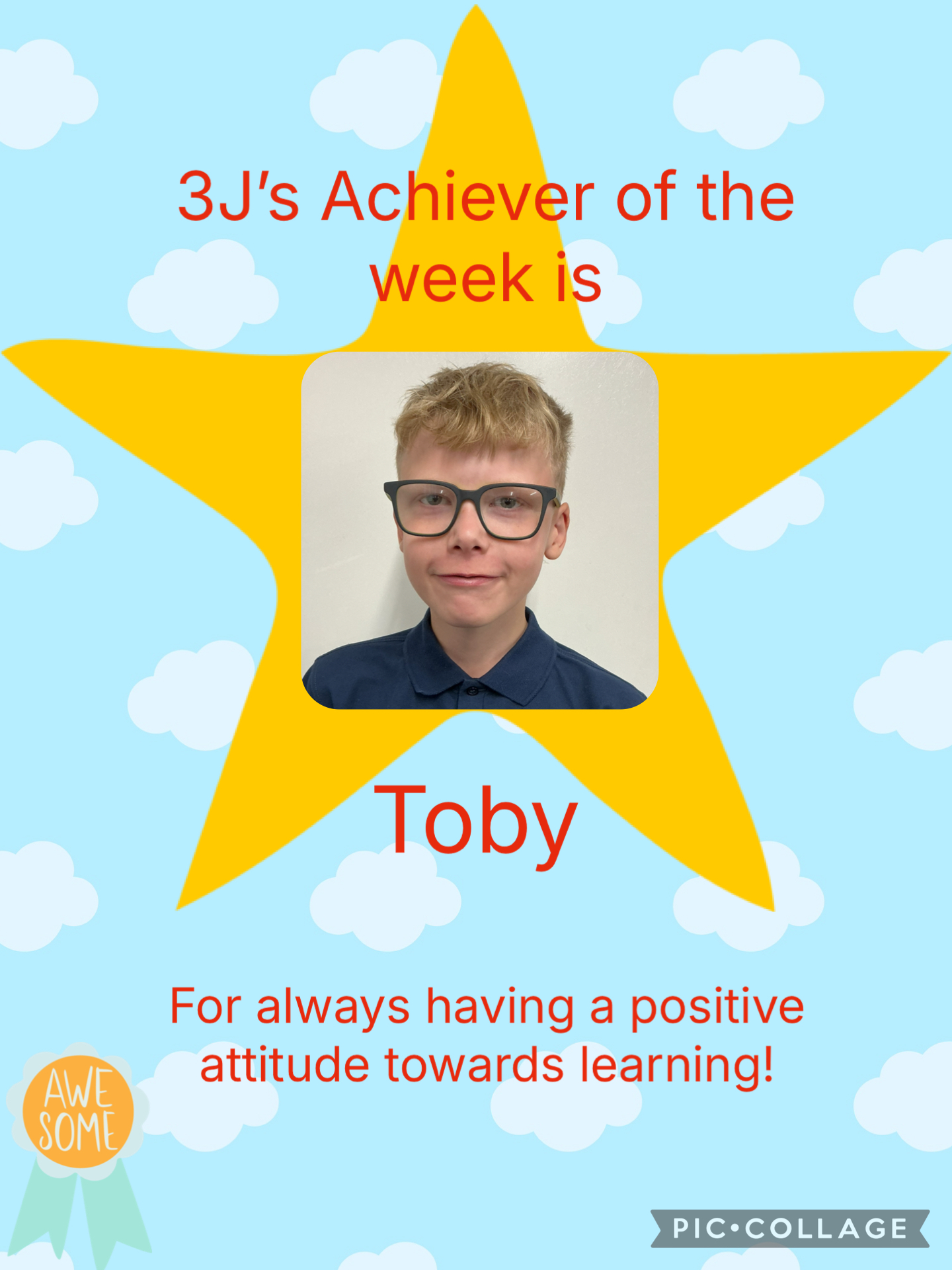 Image of Achiever of the week!