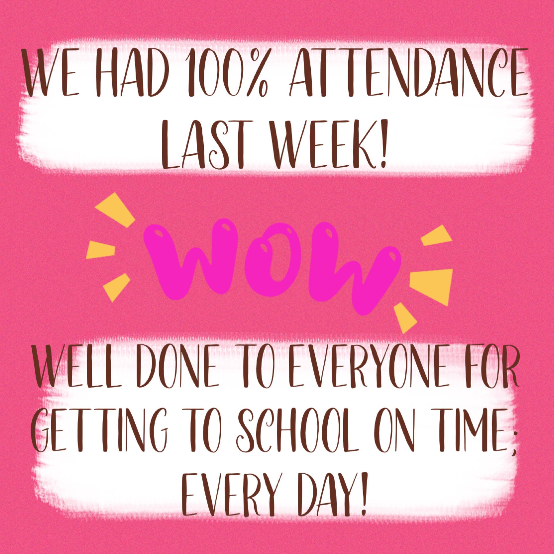 Image of 100% Attendance 