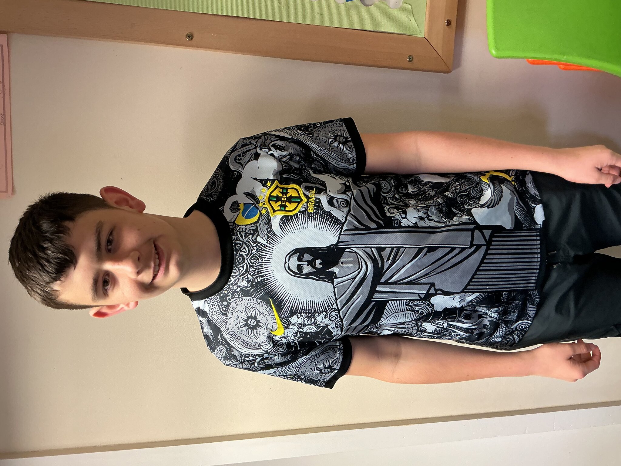 Image of Declan and his Holy top