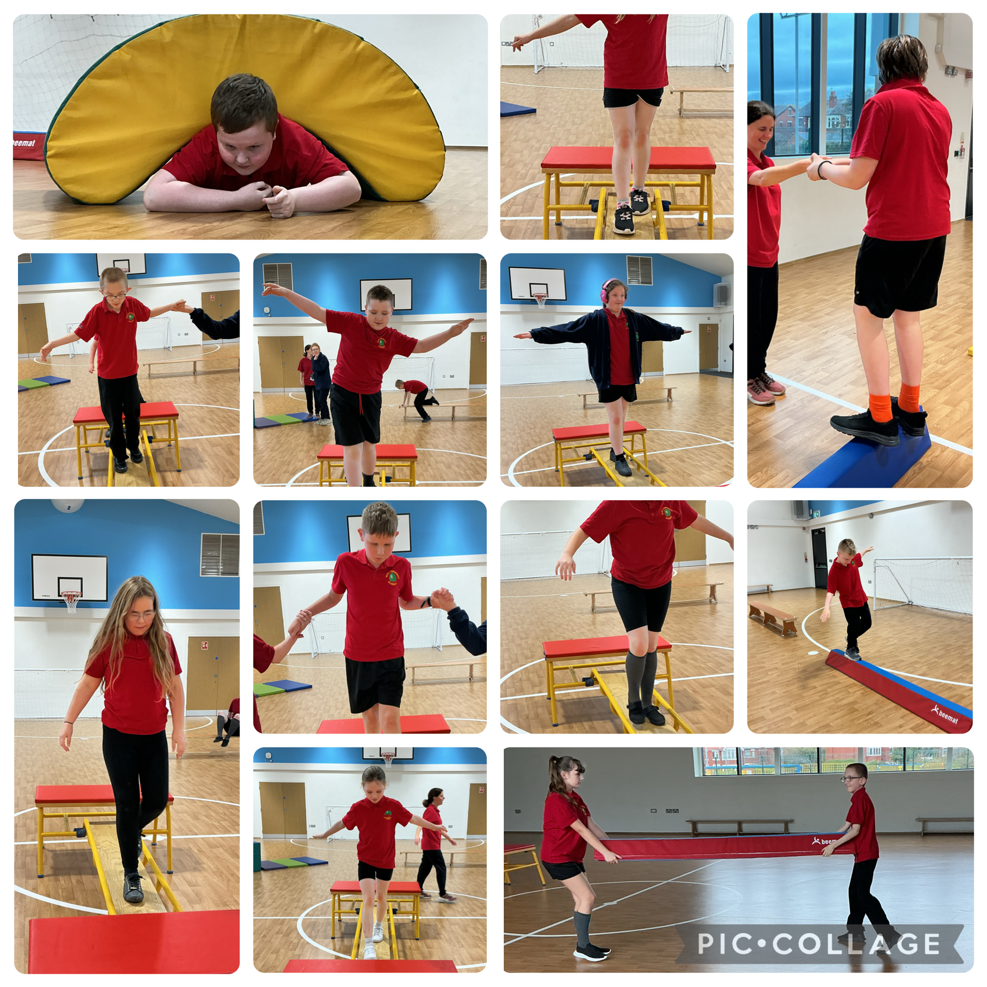Image of Today in PE was all about balance