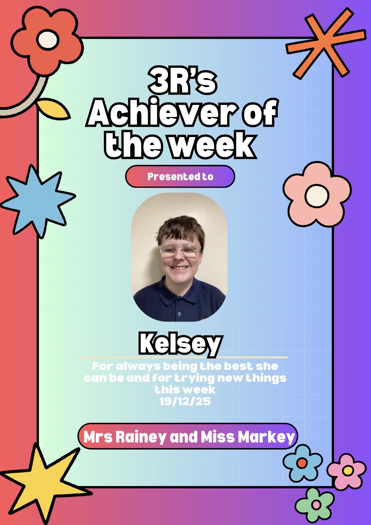 Image of Achiever of the week 