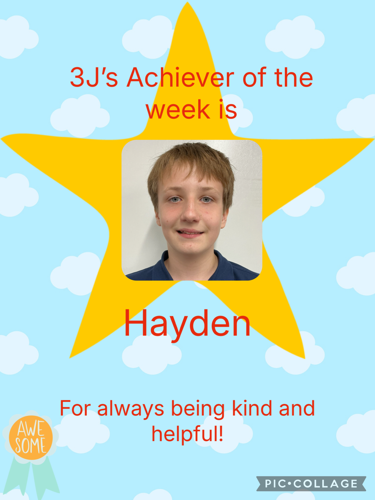 Image of Achiever of the week!