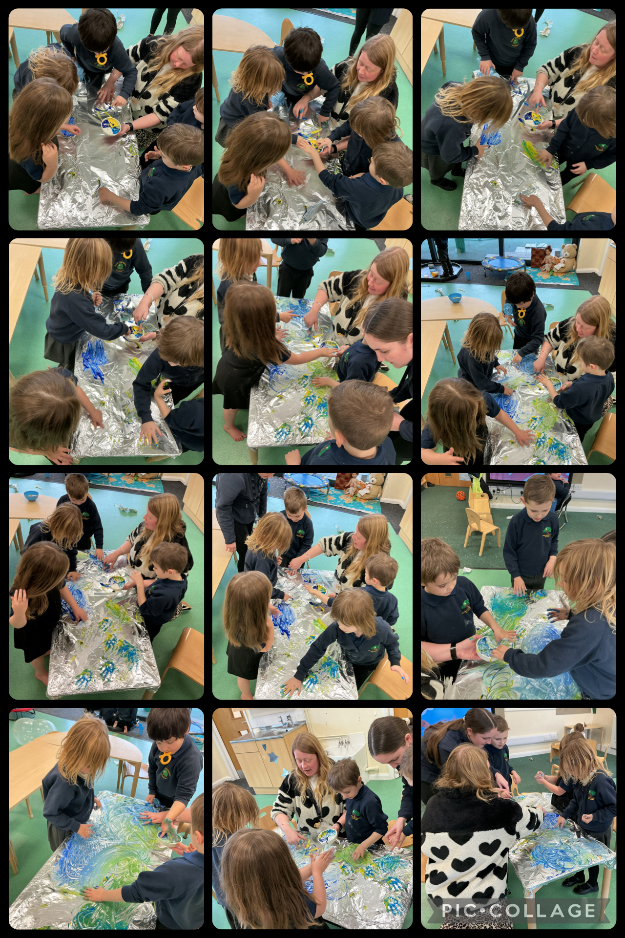 Image of Starry sky swirl painting