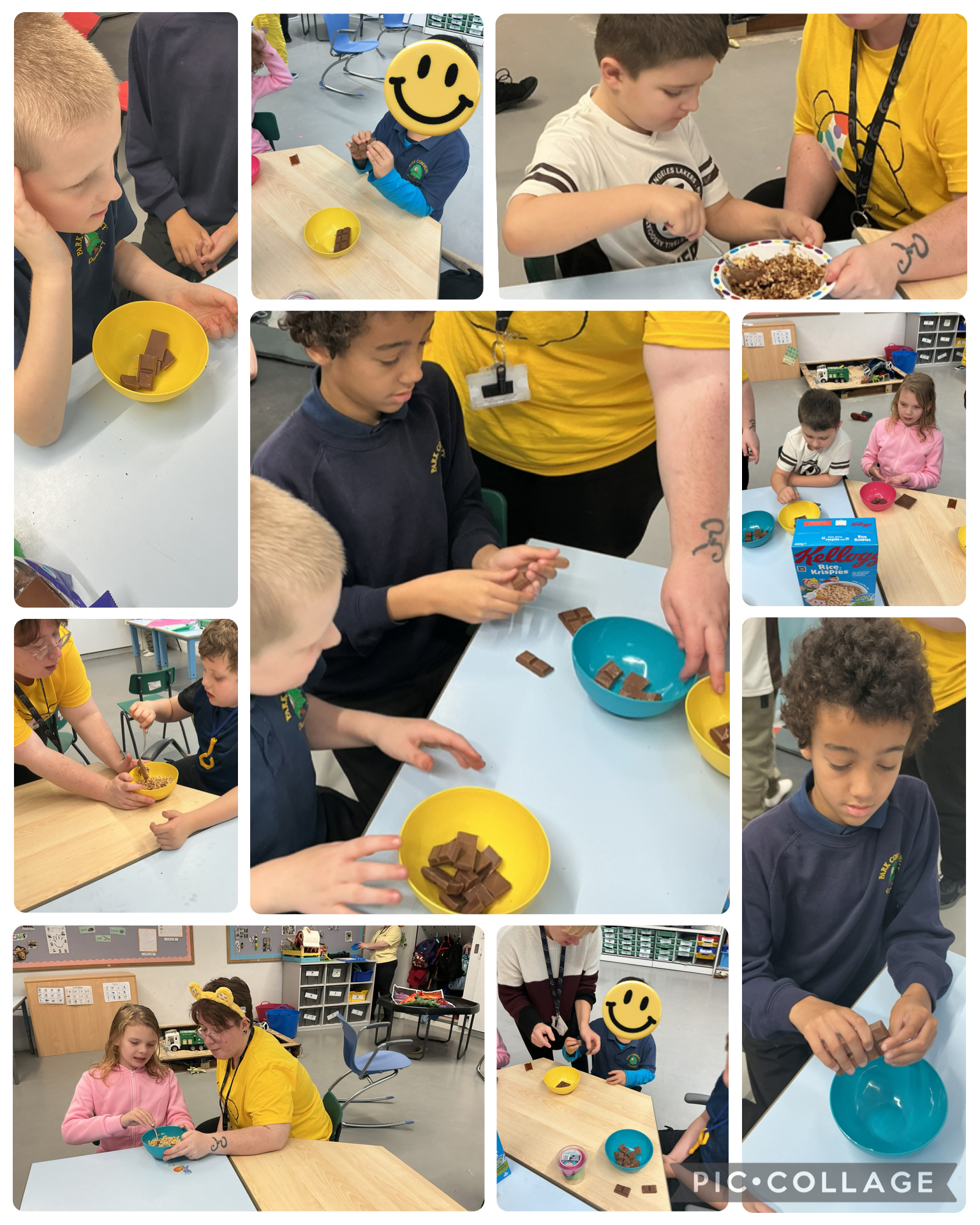 Image of Cake making- rewards day. 