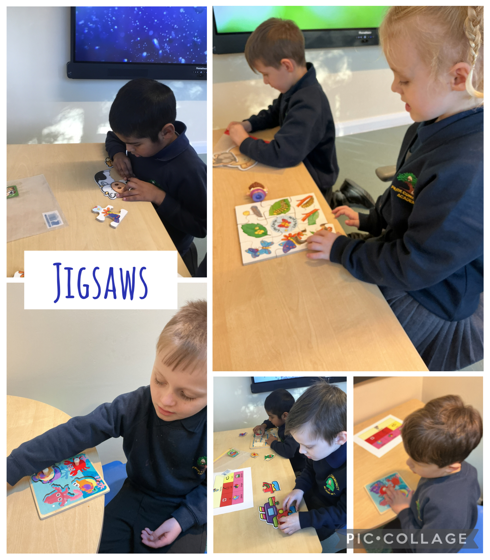 Image of Completing jigsaws in maths 