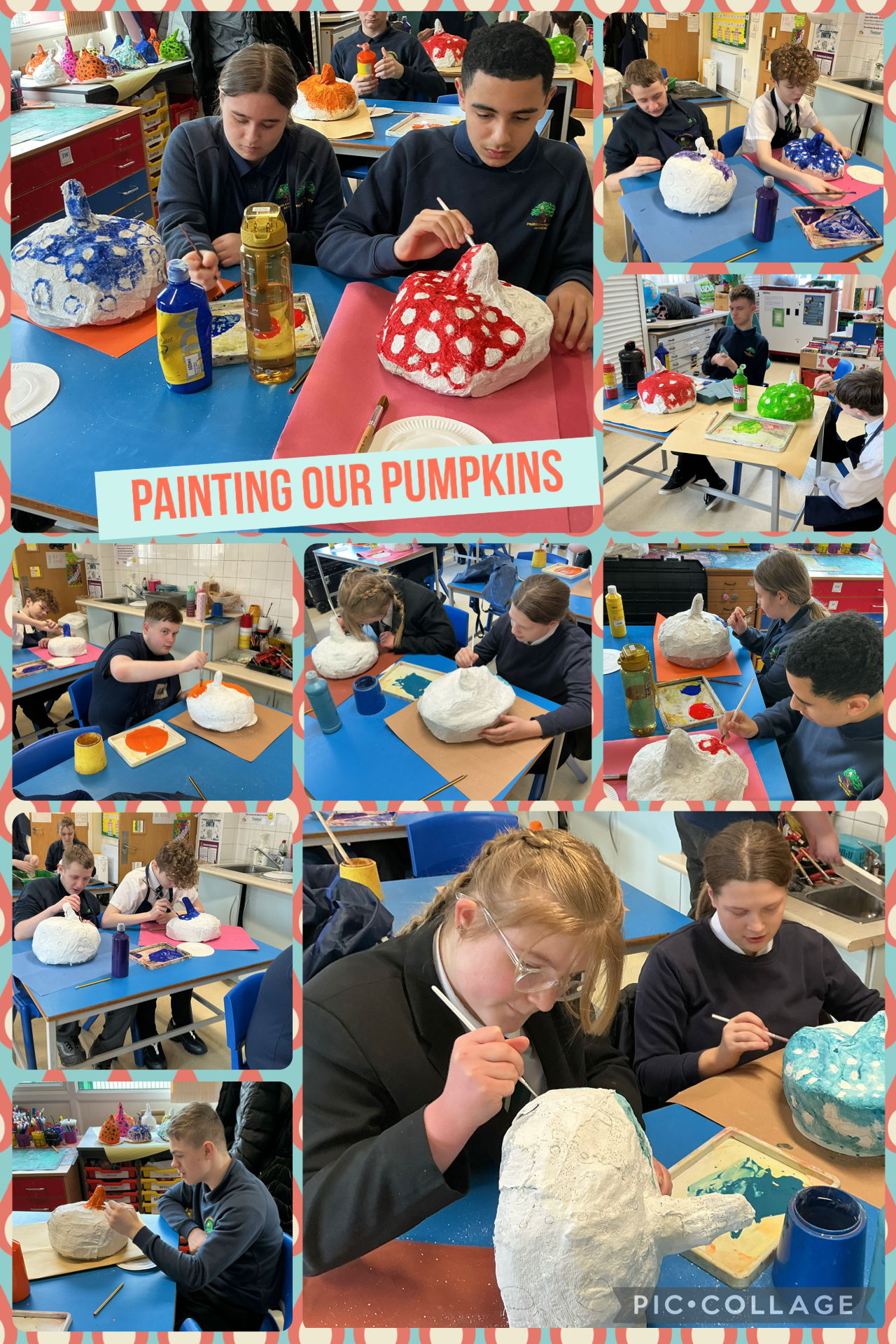 Image of Painting pumpkins 