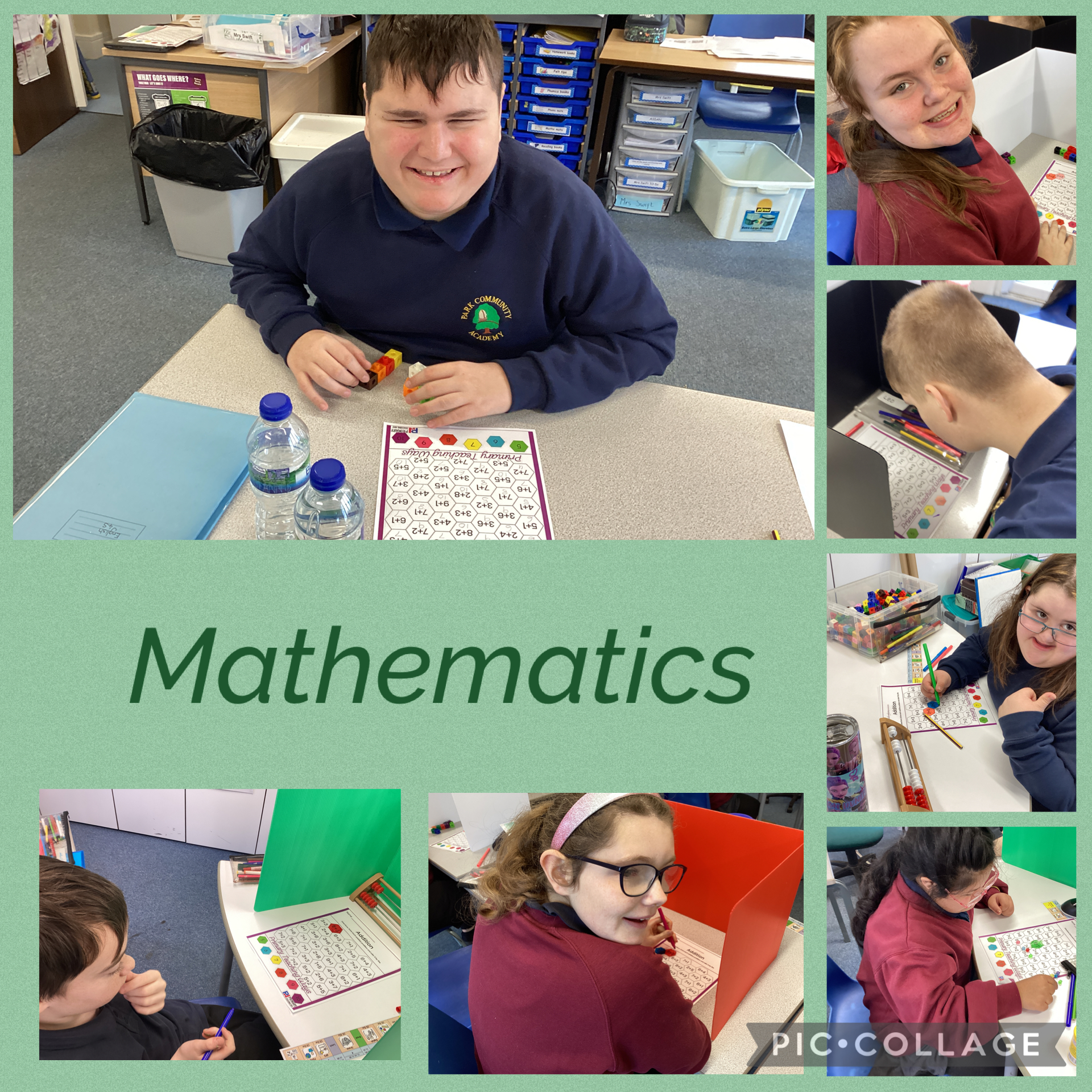  Today we had the choice to work independently in brightly coloured work stations.  Our task was to complete a pattern of two digit additions. The teachers were very impressed with the kindness of some of their students who chose to help others !