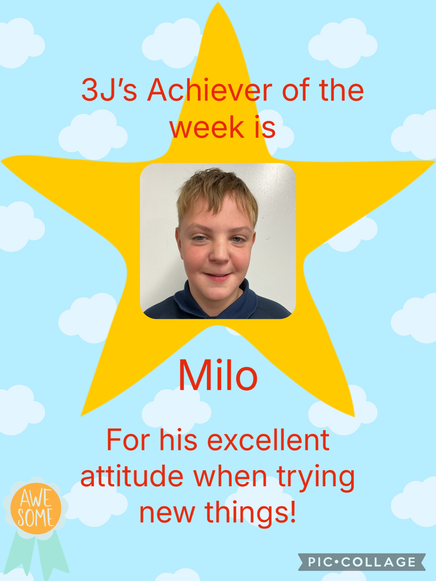 Image of Achiever of the week!