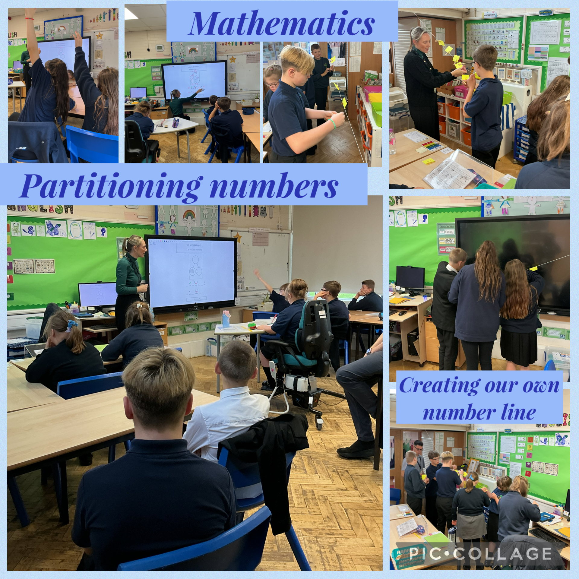 Image of Partitioning numbers and creating a number line.