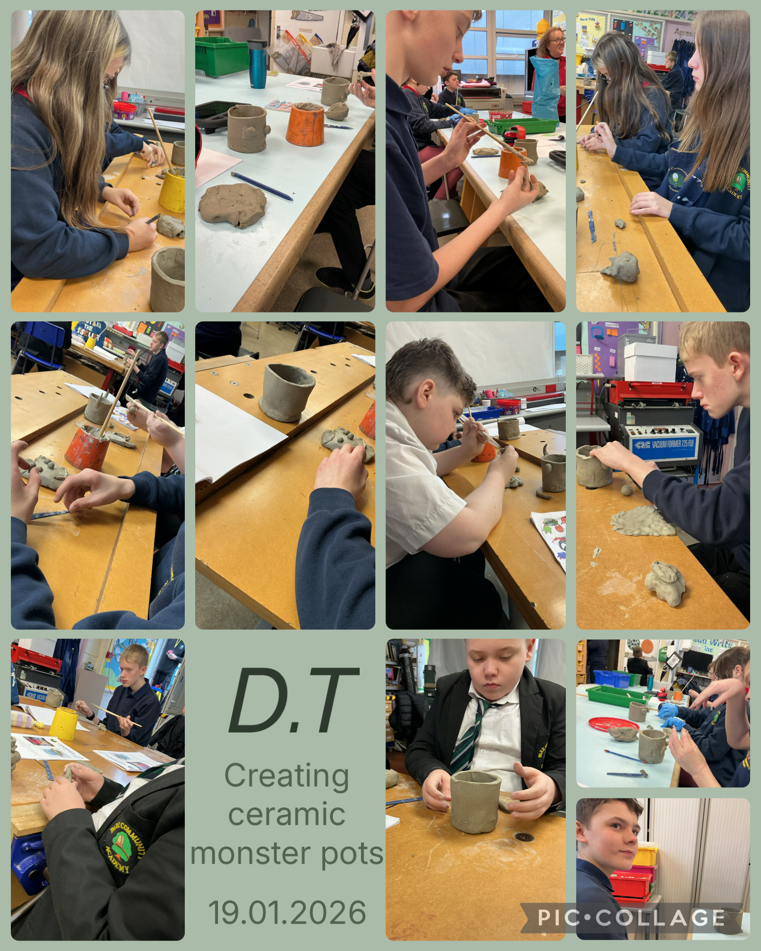 Image of Ceramic monster pots