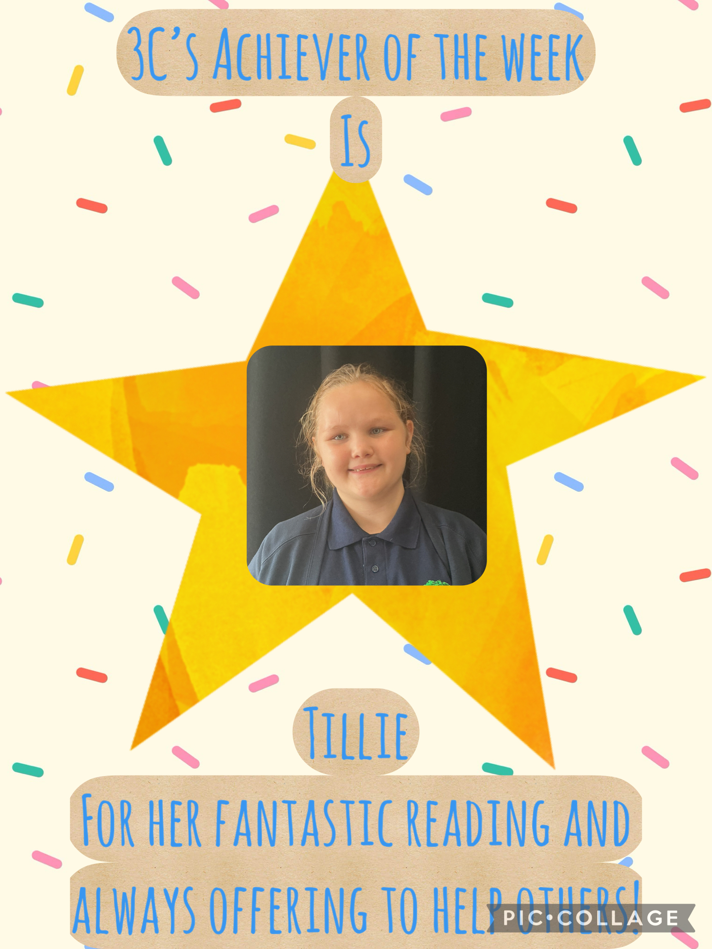 Image of Achiever of the week!