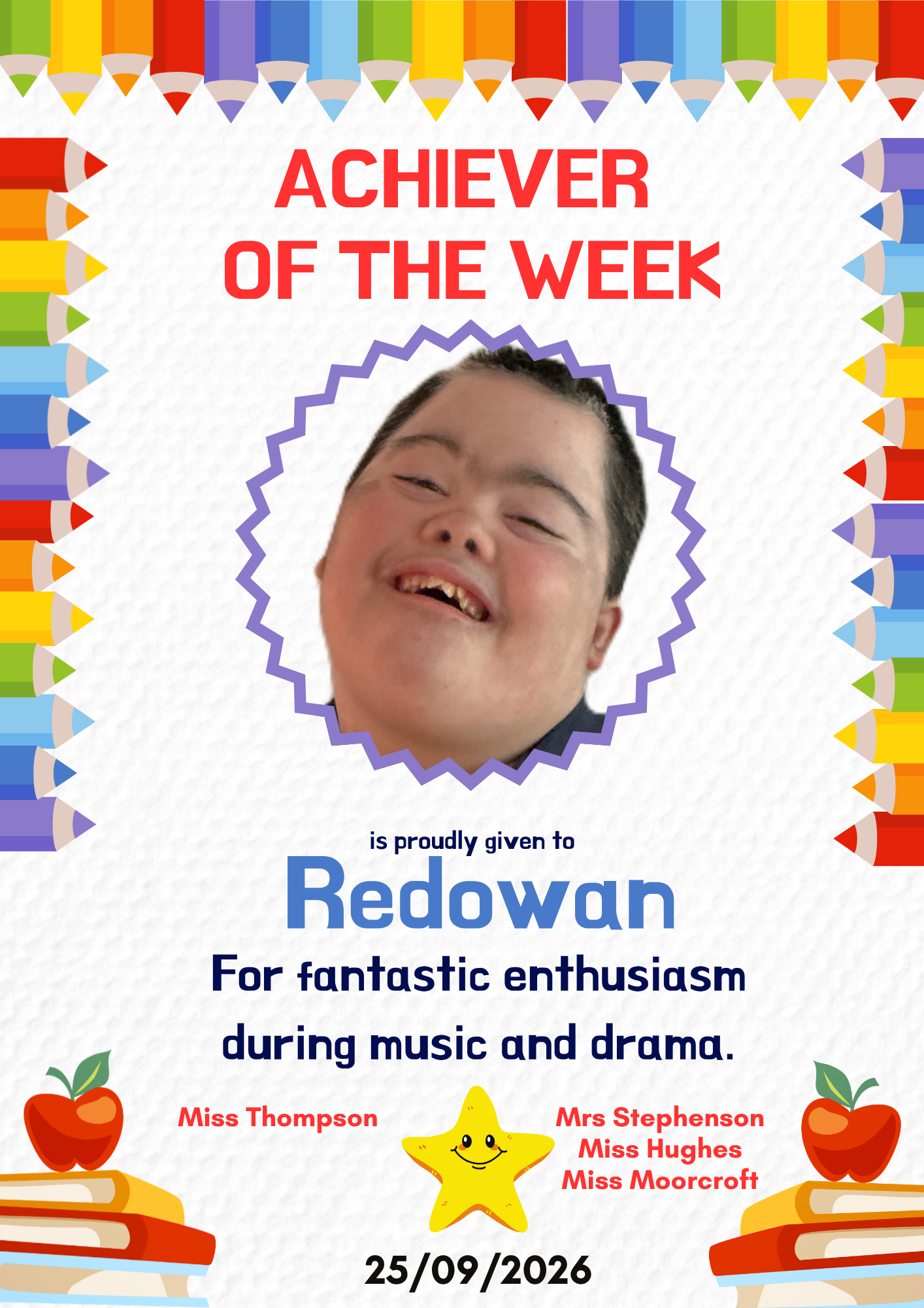 Image of Achiever of the week