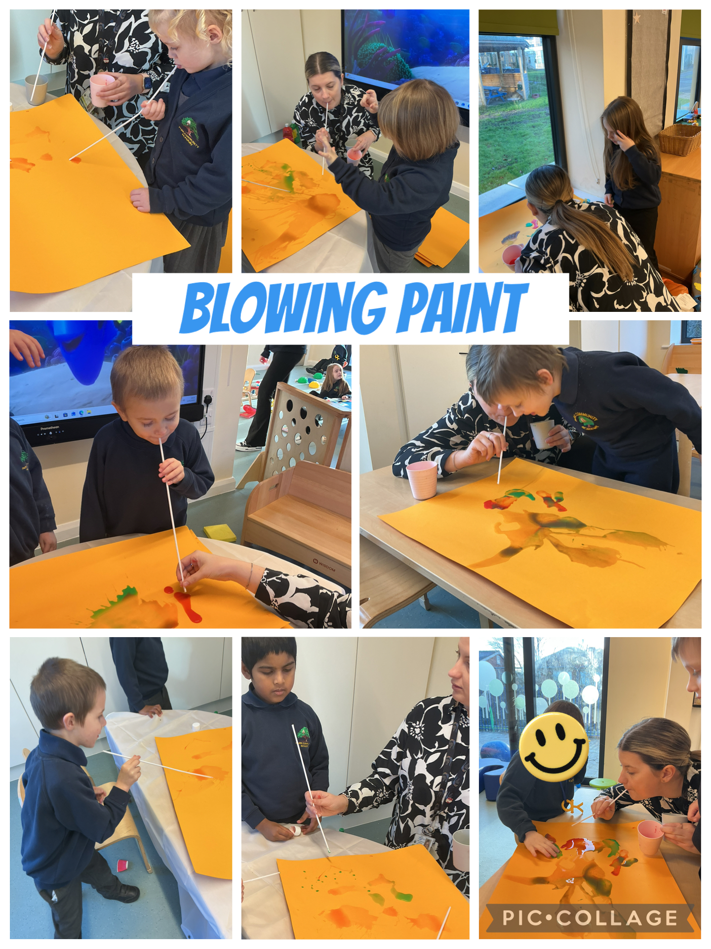 Image of Blowing paint 