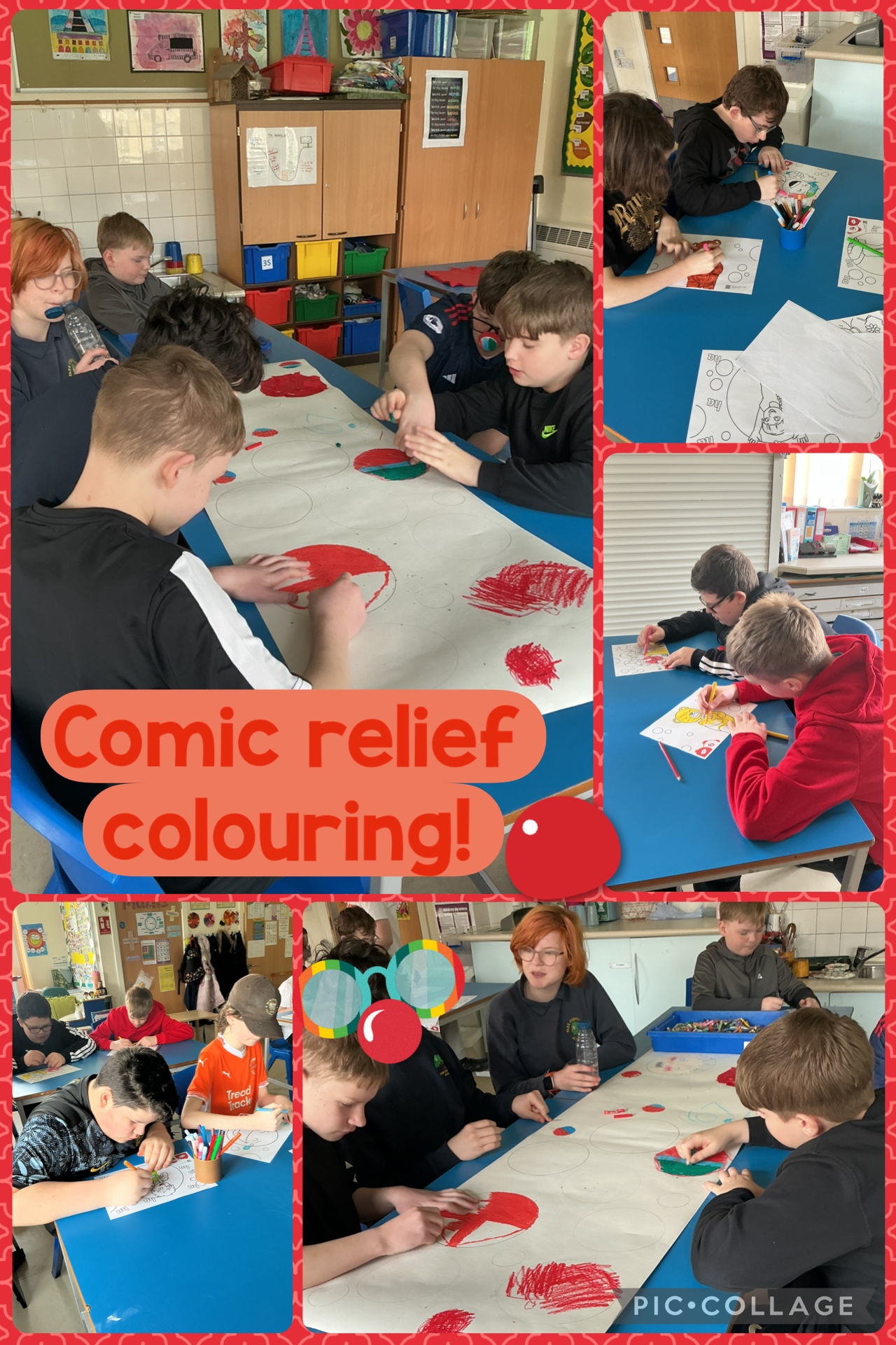 Image of Comic relief colouring! 