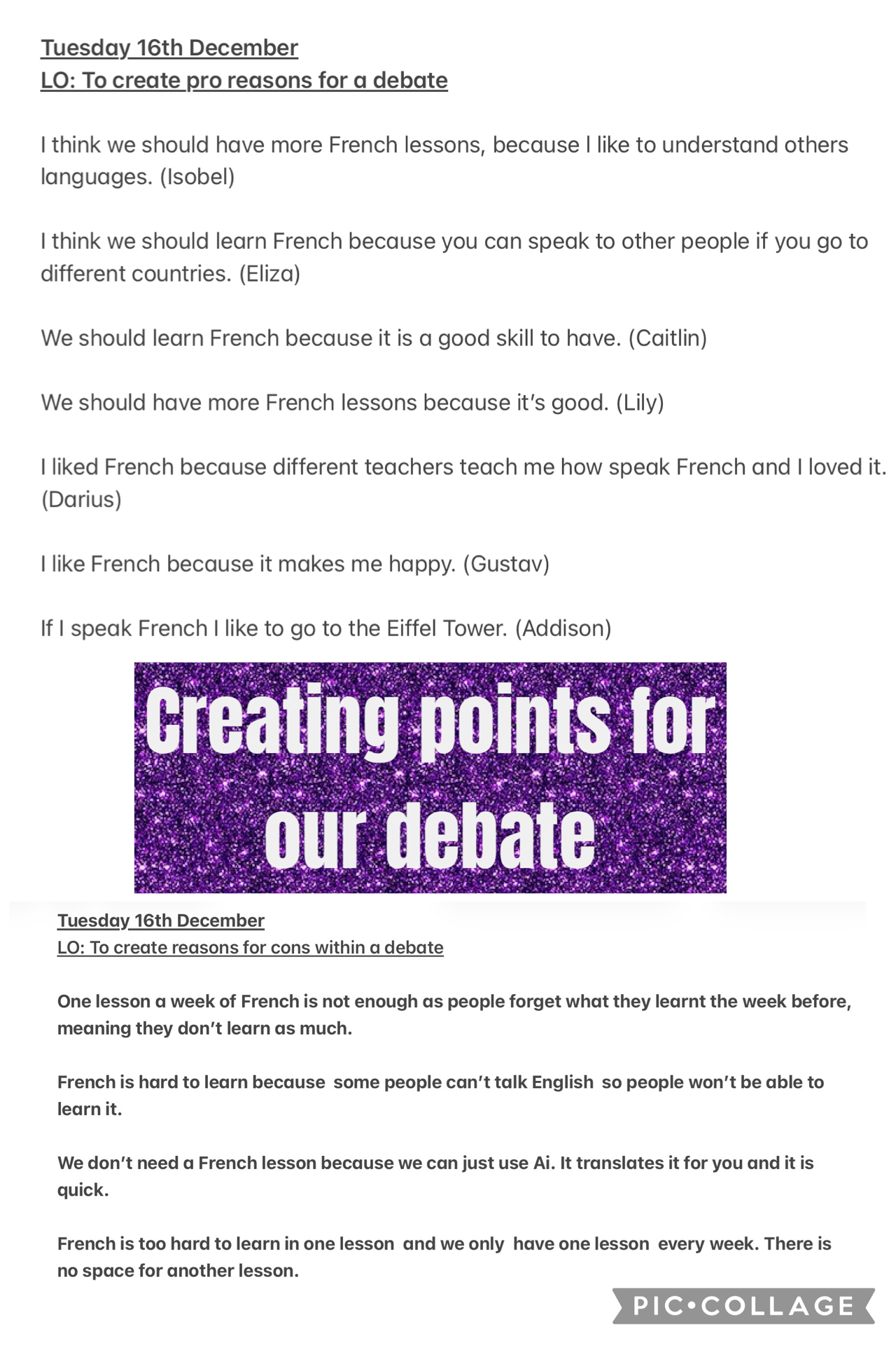 Image of Class debate