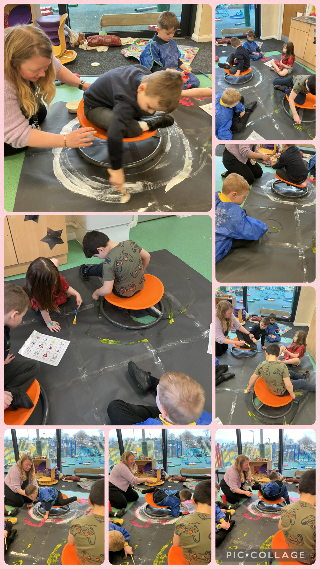 Image of More pictures of paint spinning activity 