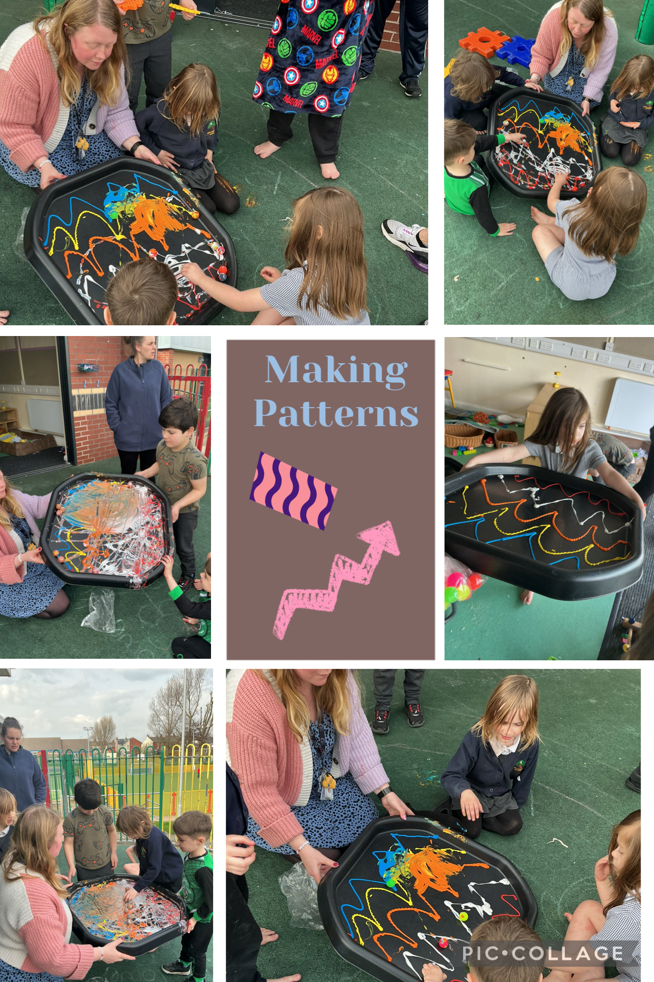 Image of Making patterns in paint 