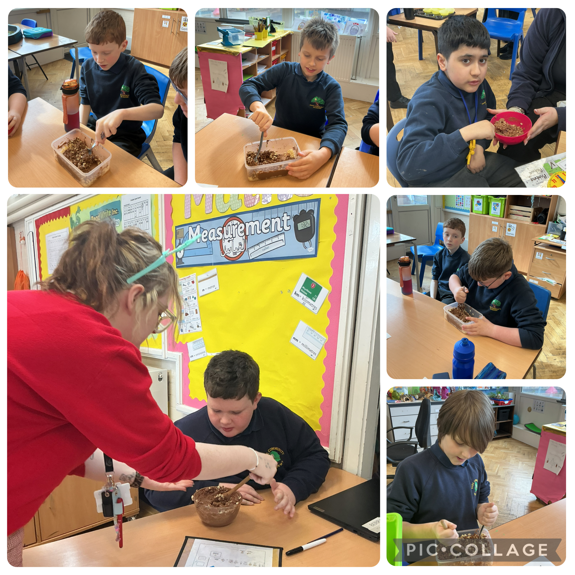 Image of Making chocolate nests 