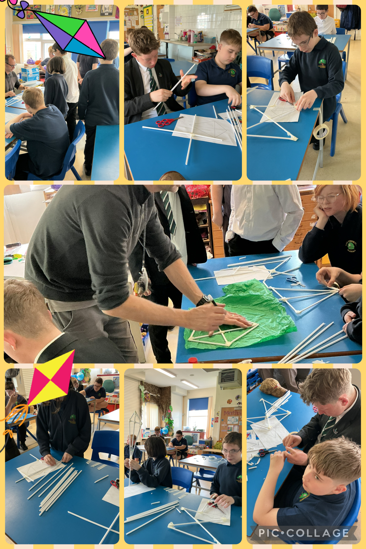 Image of Building our kites structure!