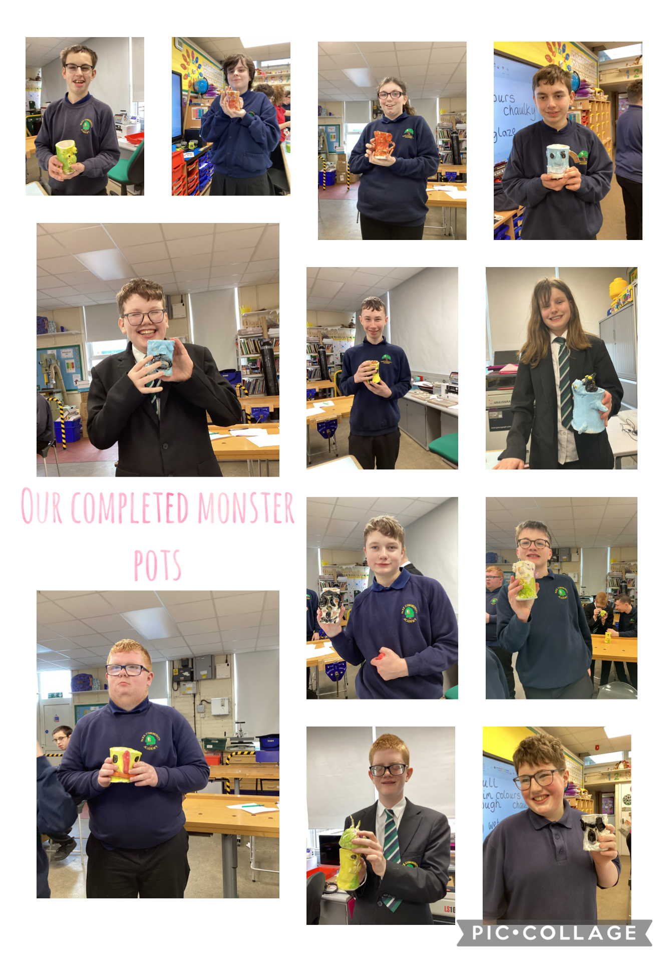 Image of Completed Monster Pots