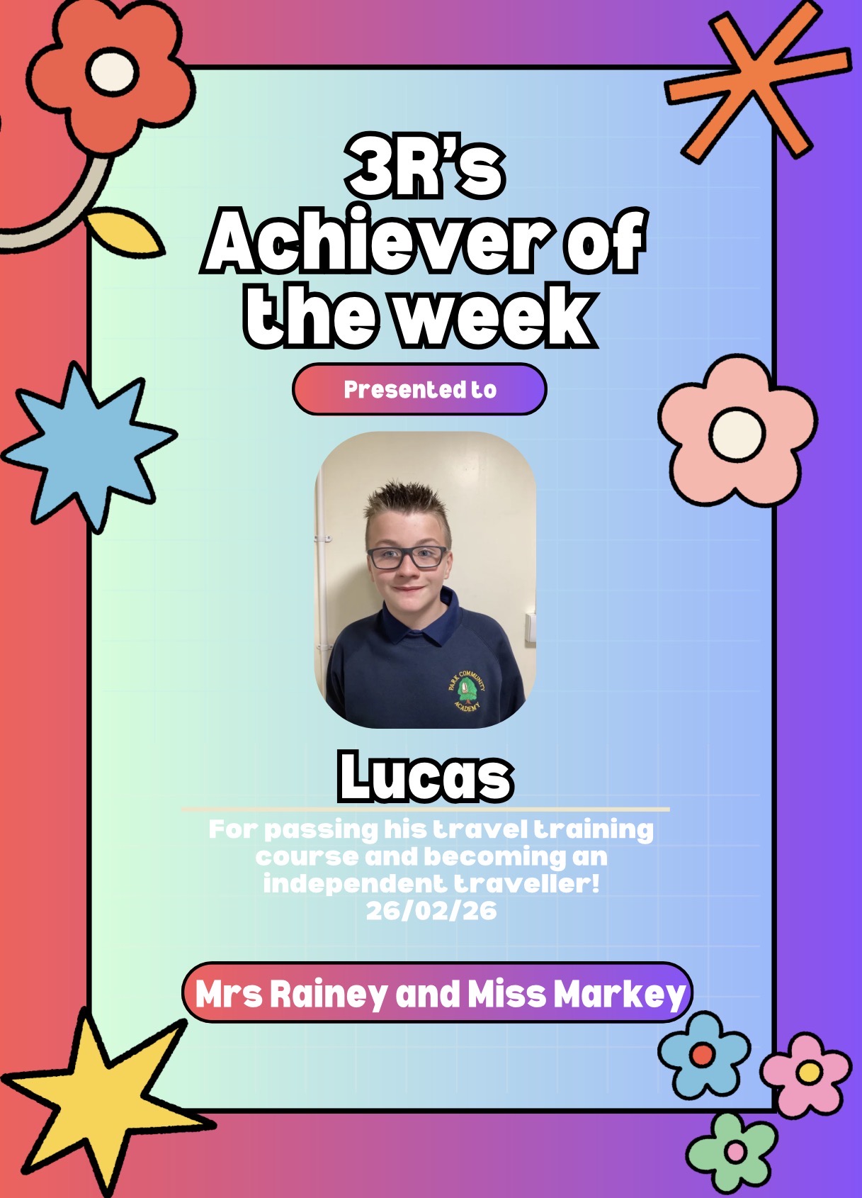 Image of Achiever of the Week
