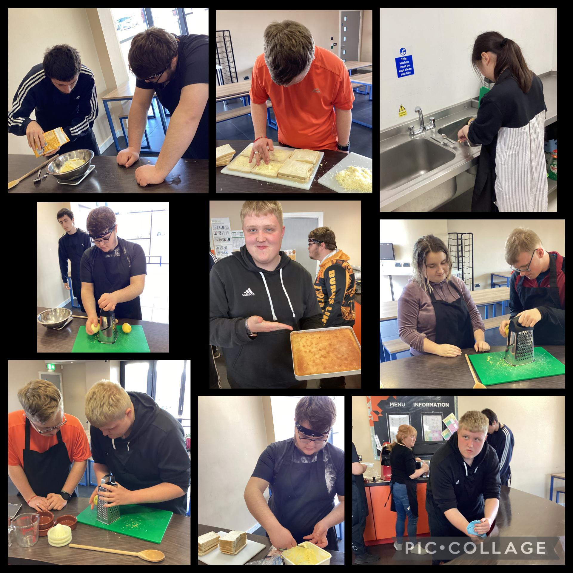 Image of Lemon drizzle cake and sandwiches 