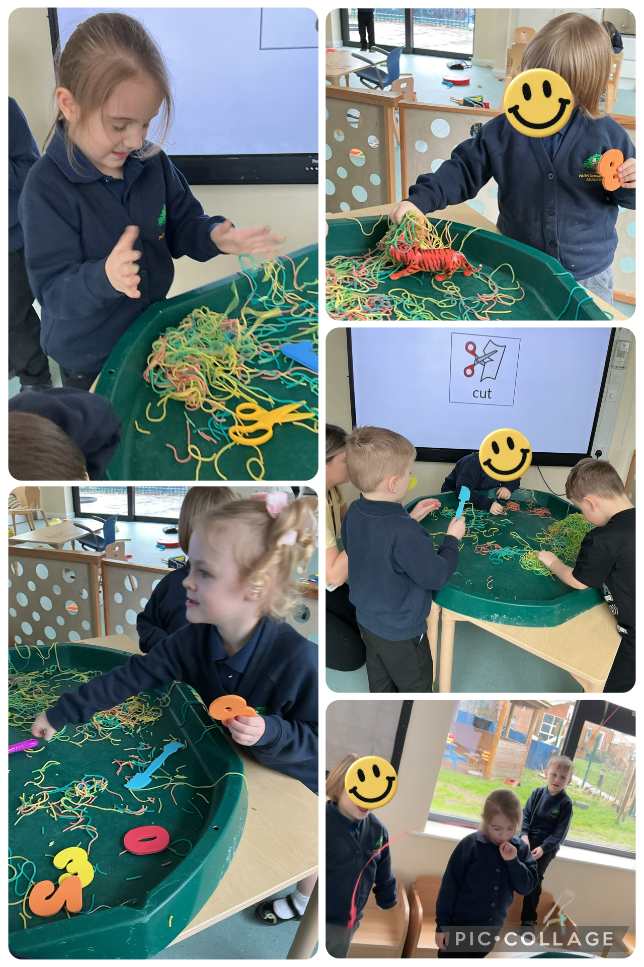 Image of Party poppers and spaghetti 